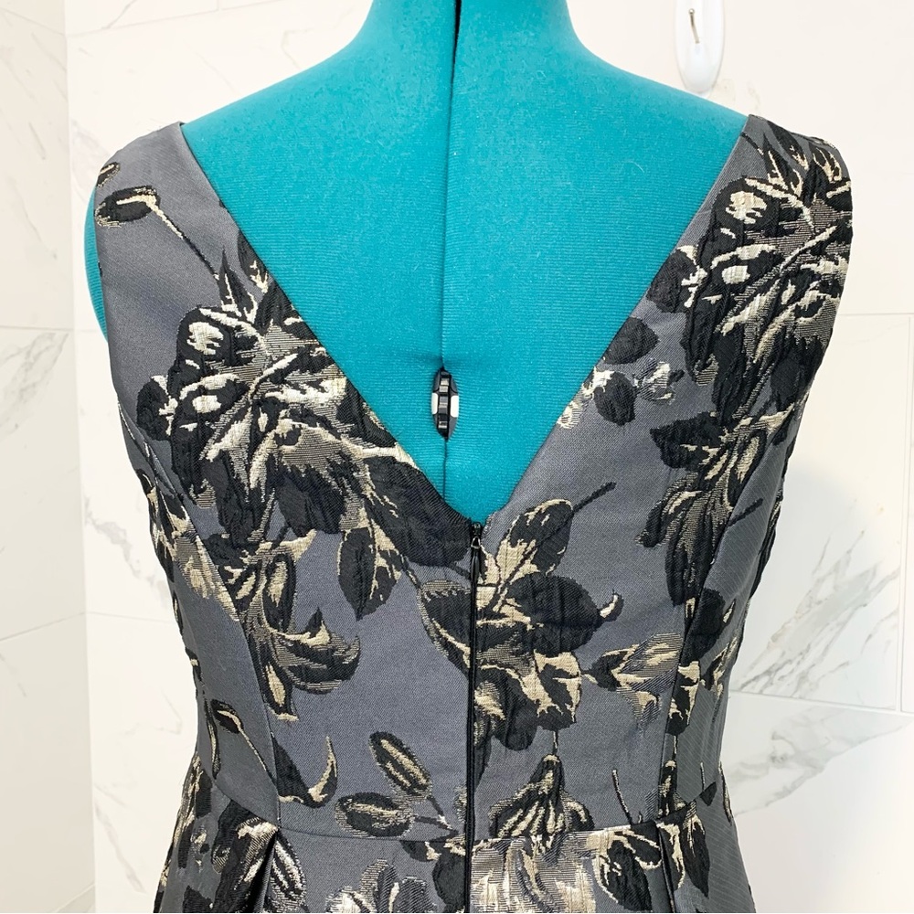 Adrianna Papell Metallic Floral Midi Dress - Picture 9 of 15